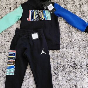 Jordan Kids' Black and Blue Tracksuit